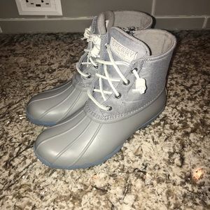 Women’s Sperry Duck boots sz 6.5 gray/blue